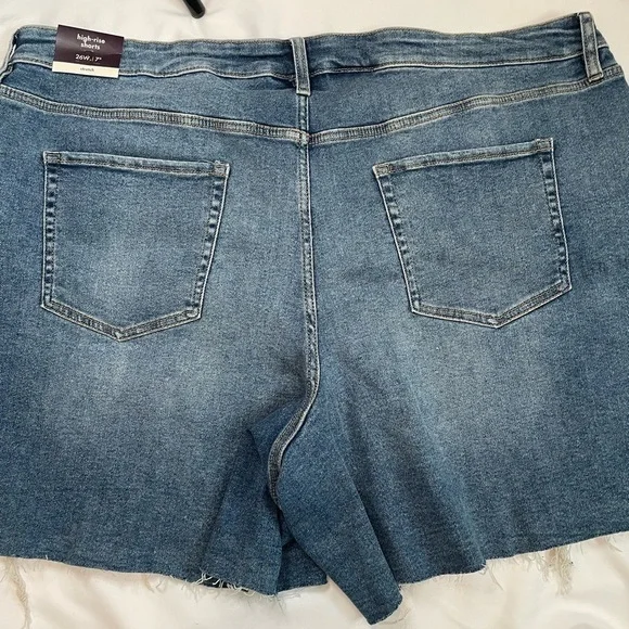 NWT Ava & Viv size 26W blue high rise shorts - Picture 4 of 6